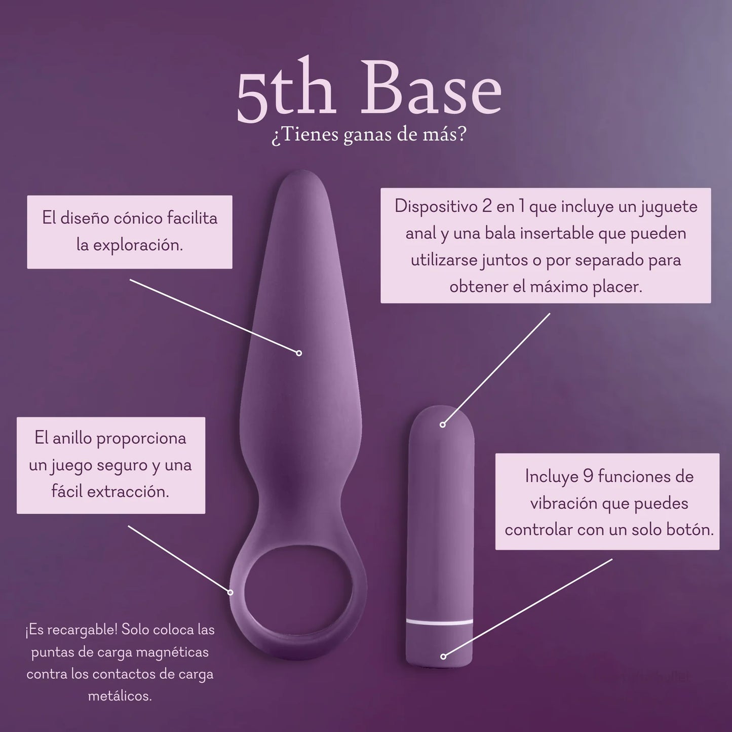 5th Base (Vibrador anal con bala)